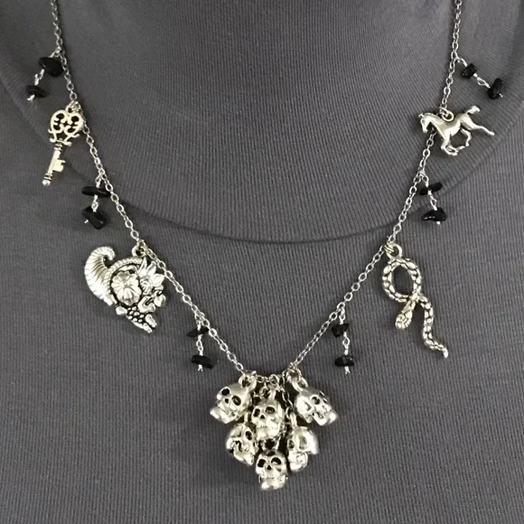 "Hades: God of the Underworld" Pluto Greek Roman Mythology Handmade Necklace - Picture 7 of 14